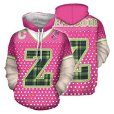 Zombies 4: Dawn of the Vampires (2025) Zed Pink Pullover Printed Hoodie Sweatshirt Cosplay Costume
